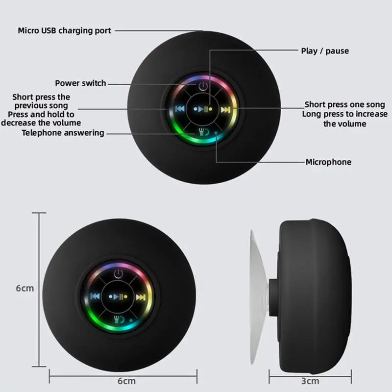 bluetooth shower speaker waterproof